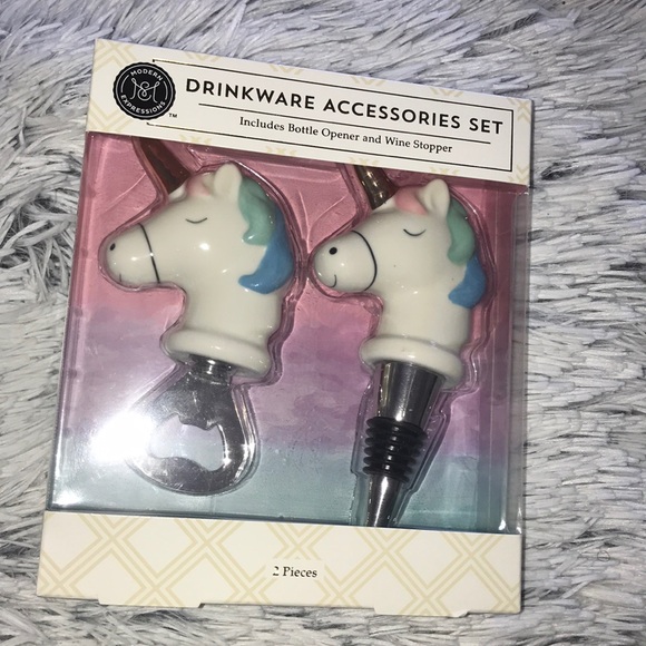 NEW Unicorn  drinkware accessories set stopper - Picture 2 of 3